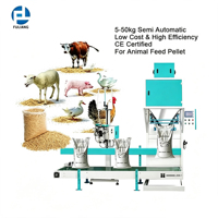 Machine d'emballage semi-automatique pour aliments pour animaux, maïs, volailles, ensachage et scellage de granulés, 5 kg, 25 kg, 50 kg