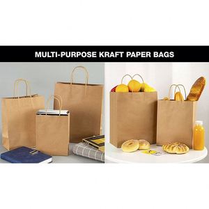 Kraft Paper <b>Bags</b> with Handles Eco-Friendly Gift Mixed Sizes for Retail Shopping Wedding Birthday Parties Kraft Paper <b>Bags</b> - Product Image 6
