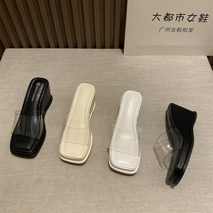 Factory Wholesale High Heels and Ladies Slippers Wedges Flip Flops Sandals for Women Shoes - Product Image 3