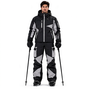 Conjunto de Chaqueta y Pantalones de Esquí para Invierno, Impermeable, Transpirable, Cortavientos, con Capucha, para Deportes de Nieve al Aire Libre - Product Image 1