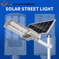 Lampadaire solaire commercial à télécommande 200W, anti-corrosion, étanche IP65, LED 100W haute puissance