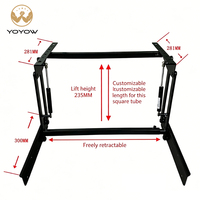 Mécanisme de levage robuste à ressort pour table basse escamotable, charnière pliante cantilever, quincaillerie de mobilier gain de place