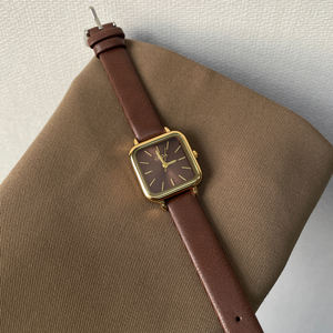 Reloj CILOA Cuadrado Marrón para Mujer, Personalizable, para el Trabajo, de Lujo Ligero, Regalo de Alta Calidad, Resistente al Agua, de Cuarzo - Product Image 5