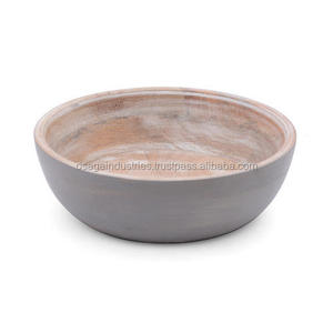 Bol à salade en bois manga noir, meilleure qualité, décoration de mariage, bol en résine en bois, nouveau DESIGN fournisseur de bols en résine - Product Image 2