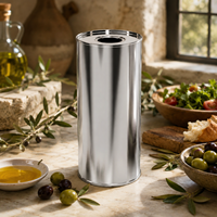 Recipiente Metálico de Almacenamiento de Grado Alimenticio con Logotipo Personalizado Premium, Envase de Aluminio para Aceite de Oliva, Aceite de Cocina y Líquidos de Cocina