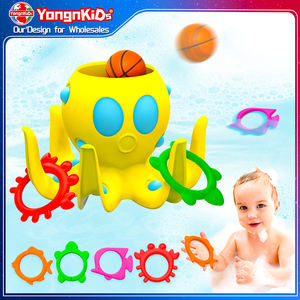 <span class=keywords><strong>Jouet</strong></span> <span class=keywords><strong>de</strong></span> <span class=keywords><strong>bain</strong></span> 2-en-1 pour bébé, en plastique écologique, mini panier <span class=keywords><strong>de</strong></span> basket et pieuvre lanceur <span class=keywords><strong>de</strong></span> balles, idéal pour la salle <span class=keywords><strong>de</strong></span> <span class=keywords><strong>bain</strong></span> et la piscine, vente en gros - Product Image 1