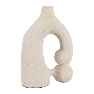 Vaso in ceramica astratto a forma di anello, vaso per fiori in terracotta per decorazioni per la casa, soggiorno, elemento scultoreo. - Product Image 3