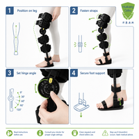 Orthèse genou-cheville-pied KAFO, support rigide, orthèse stabilisatrice des membres inférieurs pour la réadaptation des blessures à la jambe