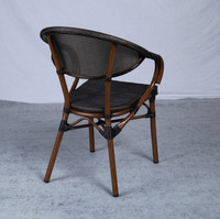 Chaises de bistrot de style français moderne, chaises en rotin pour terrasse, sièges de restaurant, mobilier d'extérieur pour patio