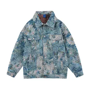 High Quality Cotton Printing Pattern Oversize Shirt Jacket Coat For Women