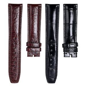 Bracelet en cuir de crocodile fait main ADAPTE la montre nationale Portofiffno Portugal Chronographe Portugais 7 Bracelet de montre 20mm - Product Image 1