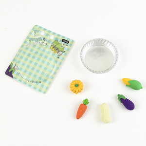 Forma de fruta vegetal elegante lindo kawaii a granel para niños mini kawaii rompecabezas goma lápiz borrador para útiles escolares - Product Image 2