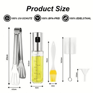 Lot de 5 pulvérisateurs d'huile d'olive en verre pour cuisine, flacons vaporisateurs d'huile pour cuisson et pâtisserie - Product Image 2