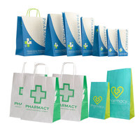 Logo imprimé personnalisé de petite taille, emballage médical quotidien écologique Kraft Sos, sacs en papier pour la médecine