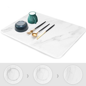 Tapete de Secado de Platos de Secado Rápido, Tapete de Secado de Platos de Tierra de Diatomeas Antideslizante y Resistente al Calor <span class=keywords><strong>para</strong></span> Encimera de Cocina y <span class=keywords><strong>Baños</strong></span> - Product Image 2