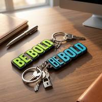 Porte-clés en PVC souple personnalisé 3D avec logo pour cadeaux d'affaires