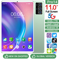 Tablette PC Pro 14 11 pouces Cargo Phablet 16 Go + 1 To 108 MP 8000 mAh 4G/5G Double SIM Écran Capacitif Android 15 Octa Core