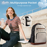 LOVEVOOK OEM/ODM Sac à dos pour ordinateur portable pour femmes avec pochette pour tasse de grande capacité, sac d'école léger pour ordinateur de 15.6 pouces