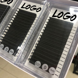 실크 속눈썹 연장 트레이 한국산 PBT 벨벳 밍크 다크 & 플러피 속눈썹 연장 트레이 캐시미어 매트 블랙 속눈썹 연장 - Product Image 1