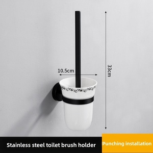 Juego de Toallero de Baño Negro para Montar en la Pared con Estante de Esquina y Portarrollos de Papel Higiénico de 24 Pulgadas, Diseño Minimalista de Acero Inoxidable - Product Image 4
