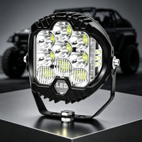 Feux auxiliaires de phares JHS, feux antibrouillard tout-terrain, projecteurs ronds de 5/7/9 pouces, feux de travail LED à 3 éclairs latéraux pour camion, jeep, SUV, 4x4