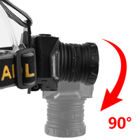 Lampe frontale LED rechargeable par USB 30W Portable Lumière blanche jaune rouge pour la pêche et le camping Lampe frontale étanche