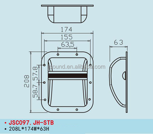 Manijas de barra de pasamanos de hardware de gabinete de altavoz de servicio pesado de - Product Image 3