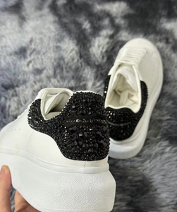Luxurious trend casual white sneakers with thick soles and anti-slip properties, suitable for summer outdoor use and casual wear - Product Image 3