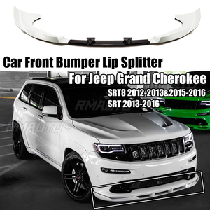 Juego de 3 Divisores de Parachoques Delantero para Jeep Grand Cherokee SRT 2013-2016 y SRT8 2012-2013 2015-2016, Estilo Fibra de Carbono, Negro y Rojo - Product Image 1