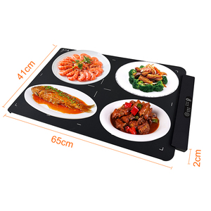 <span class=keywords><strong>Plaque</strong></span> chauffante électronique plate 400W, plateau chauffant électrique extra long, solide, luxueux, en noir - Product Image 3