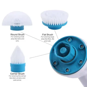 1688 Supplier Agent Extension Handle Electric Cleaning Brush Dropshipping Automatic 3 In 1 Rotating Telescopic Cleaning Brush