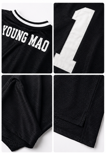 Camiseta de Fútbol Personalizada con Logotipo para <span class=keywords><strong>Hombre</strong></span>, Tejido de Malla Birdseye, Talla Grande, Uniforme Deportivo, Fabricante OEM - Product Image 3