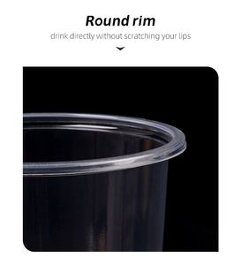 16oz (117mm) Clear Disposable Cups - <b>Dessert</b> Cups/bowl (Case of 500) Without Lids - Product Image 4
