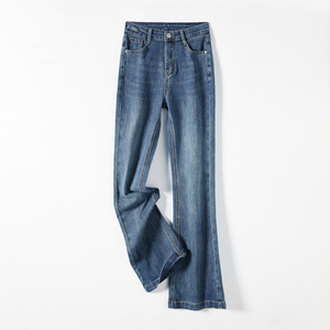 <span class=keywords><strong>Jeans</strong></span> a Zampa di Elefante <span class=keywords><strong>Cropped</strong></span> a Vita Alta Primavera/Estate 2025 per Donne Petite Pantaloni in Denim Traspiranti e Casual di Qualità con Vestibilità Aderente - Product Image 6
