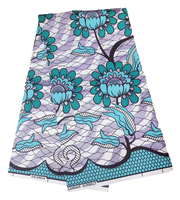 Pagne Africain Wax Tissu en Coton Imprimé Type Hollandais avec Motif Grand Super Doré