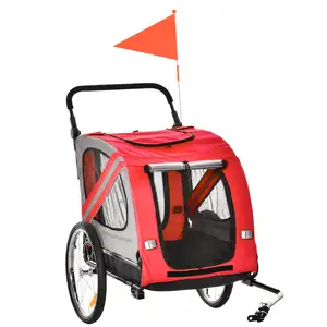 顶级品质二合一天篷可折叠宠物婴儿儿童自行车拖车自行车托架