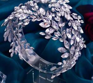 Nouveau dîner luxe grillage vêtements créatifs chapeaux rétro tête bijoux mariage cheveux accessoires mariée tête pièce - Product Image 6