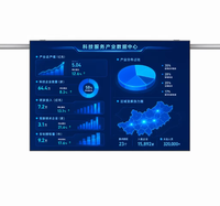 Écran LED coulissant d'intérieur P1.25, ultra-fin, à épissure sans soudure, pour affichage en salle d'exposition d'entreprise