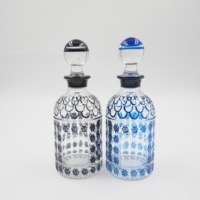 Bouteilles arabes peintes à la main de couleur personnalisée 150 ml Bouteilles en verre avec bouchon en verre Bouteilles de parfum Oud Décanteur Bouteilles d'huile Oud