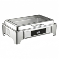 Vitrine chauffante électrique 9L, Serveur de buffet en acier inoxydable de haute qualité personnalisable en gros, Contrôle manuel de la température