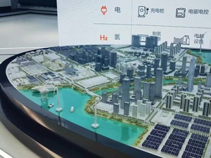 Modèle de stockage d'énergie hydrogène PV intégré, design moderne en acrylique fait main, connecté au réseau, à l'échelle architecturale - Product Image 2