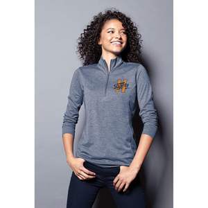 2025 LST407 Custom 1/4 <b>Zip</b> Pullover for Ladies Ladies' Promotional Tri-Blend <b>Hoodie</b> with Your Own Text Logo Stitching - Product Image 2