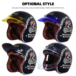 <span class=keywords><strong>Casque</strong></span> ouvert 3/4 pour <span class=keywords><strong>moto</strong></span> Cafe Racer, <span class=keywords><strong>homologué</strong></span> ABS DOT, accessoires de <span class=keywords><strong>moto</strong></span>, casques vintage rétro pour <span class=keywords><strong>Harley</strong></span> - Product Image 4