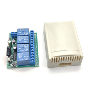 Dc 12V 4ch <span class=keywords><strong>RF</strong></span> 433Mhz 10A phổ Relay <span class=keywords><strong>Receiver</strong></span> không dây điều khiển từ xa chuyển Transmitter Door Opener nhà để xe từ xa - Product Image 4