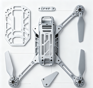 Service OEM/ODM personnalisé, usinage CNC, châssis de drone en aluminium léger, pièces de bras pour fabricant de drones - Product Image 2