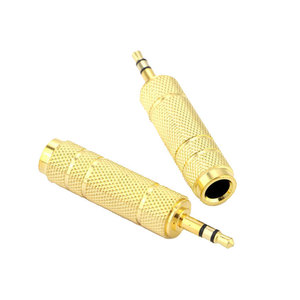 3.5mm To 6.5mm Audio <b>Adapter</b> Male To Female Copper <b>Plug</b> Connector For Microphone Headphone Conversion - Product Image 2