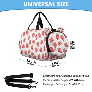 <b>Large</b> Capacity Customs Strawberry Print logo Dance <b>Bag</b> Kids Daily Use Sports Travel <b>Duffel</b> Gym <b>Bag</b> - Product Image 3