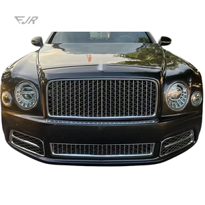 Pour <span class=keywords><strong>Bentley</strong></span> Mulsanne ancien modèle mis à niveau vers le nouveau modèle phares diamant plaqué grand pare-chocs avant en filet central - Product Image 3
