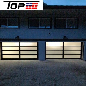 Porte de garage pliante sans cadre en verre 9x8, style concertina, verre trempé, usage hôtelier - Product Image 3