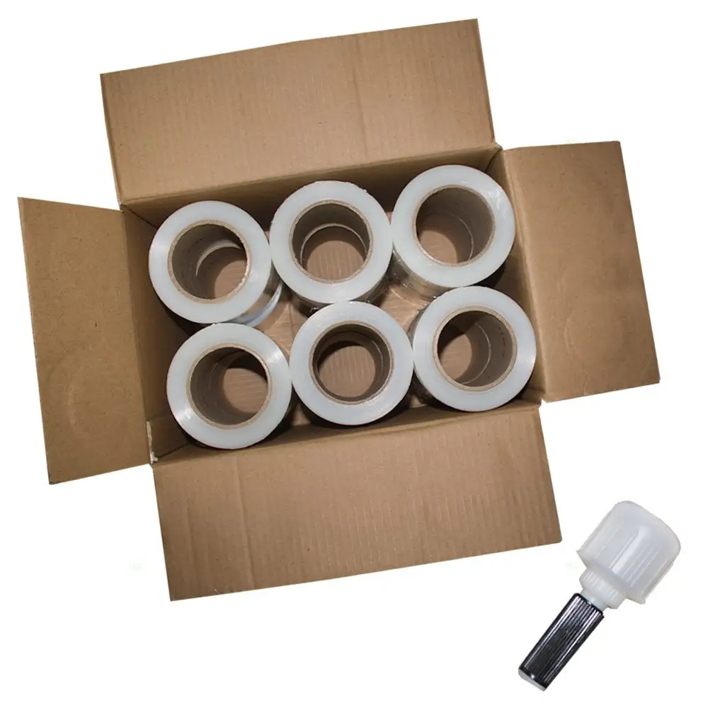 mesin pembuat plastik film stretch wrapping roll adhesive tape shrink wrap film virgin roll 10 cm